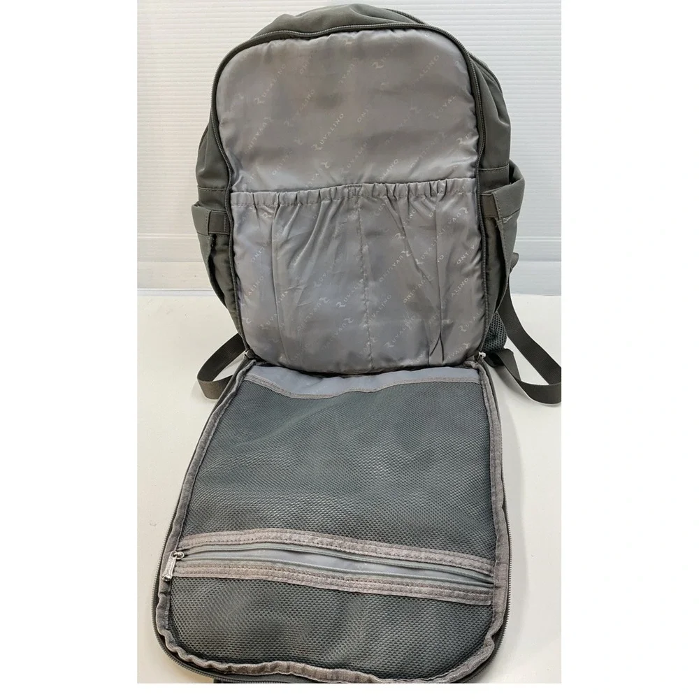 RUVALINO Diaper Bag Backpack Gray Large‎ with Changing Pad